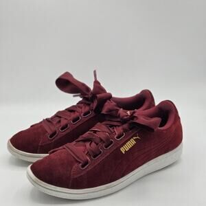 Puma Vikky Ribbon women's maroon red Sneaker Size 6